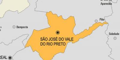 ಮ್ಯಾಪ್ ಆಫ್ ಸಾವೊ José do Vale do ರಿಯೊ Preto ಪುರಸಭೆ