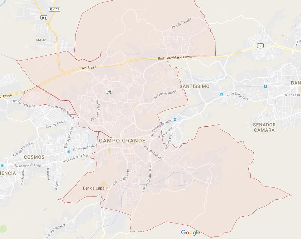 ನಕ್ಷೆ ಕ್ಯಾಂಪೊ ಗ್ರಾಂಡೆ
