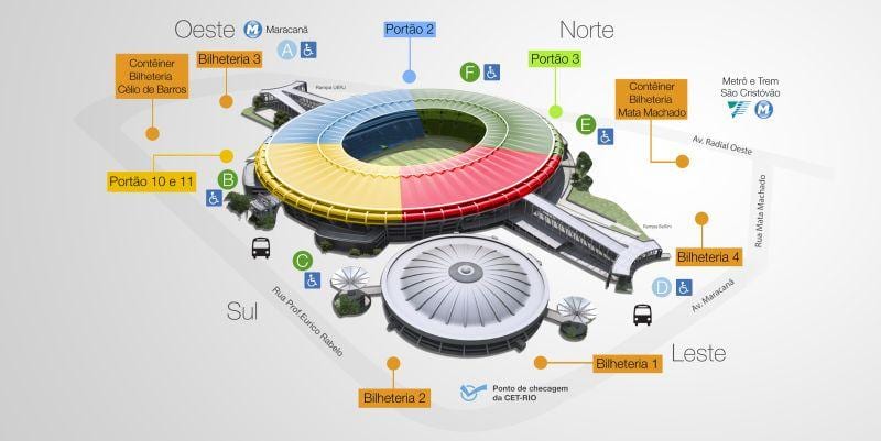 ನಕ್ಷೆ ಕ್ರೀಡಾಂಗಣ Maracana