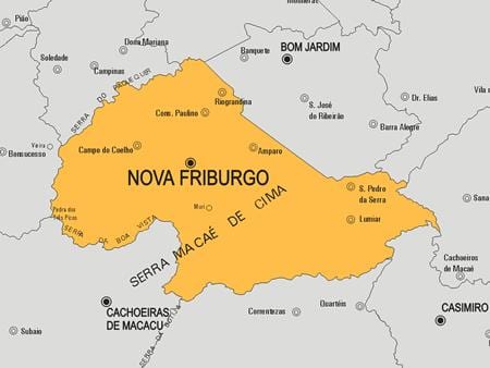 ನಕ್ಷೆ ನೋವಾ Friburgo ಪುರಸಭೆ