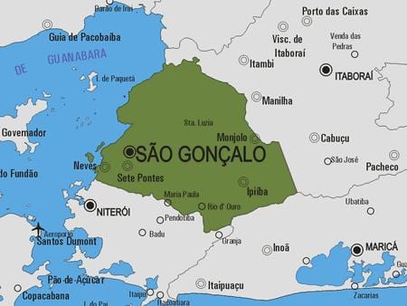 ಮ್ಯಾಪ್ ಆಫ್ ಸಾವೊ Gonçalo ಪುರಸಭೆ