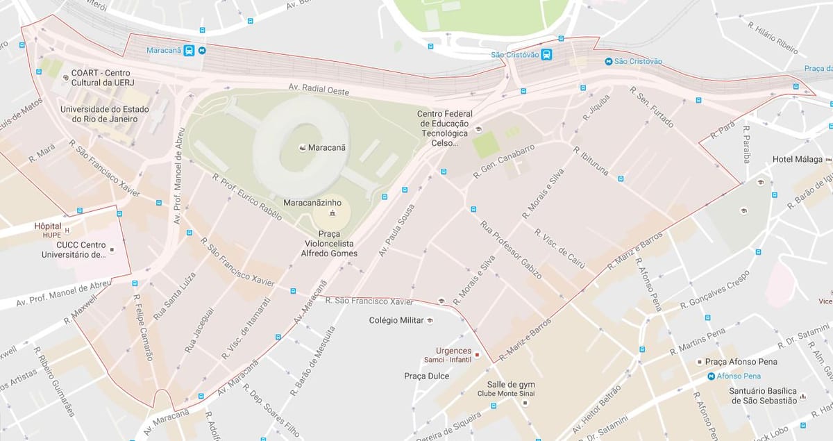 ನಕ್ಷೆ bairro Maracanã