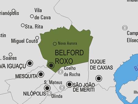 ನಕ್ಷೆ Belford Roxo ಪುರಸಭೆ
