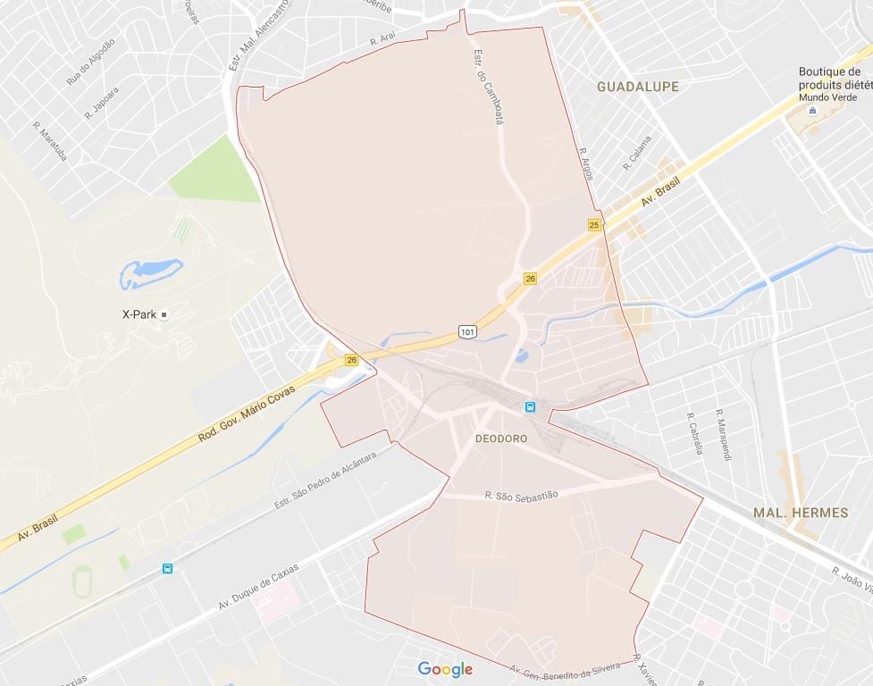 ನಕ್ಷೆ Deodoro