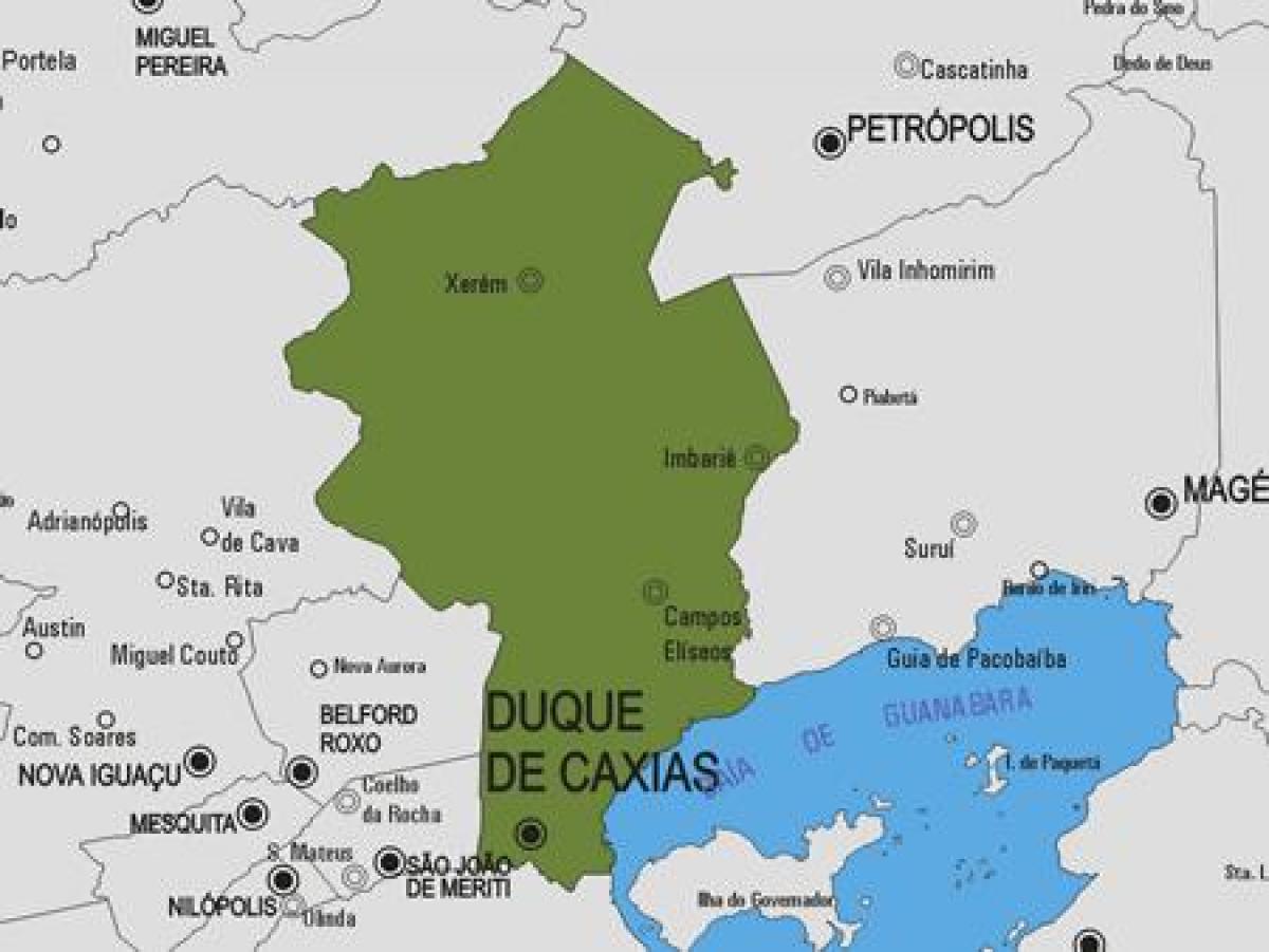 ನಕ್ಷೆ Duque de Caxias ಪುರಸಭೆ