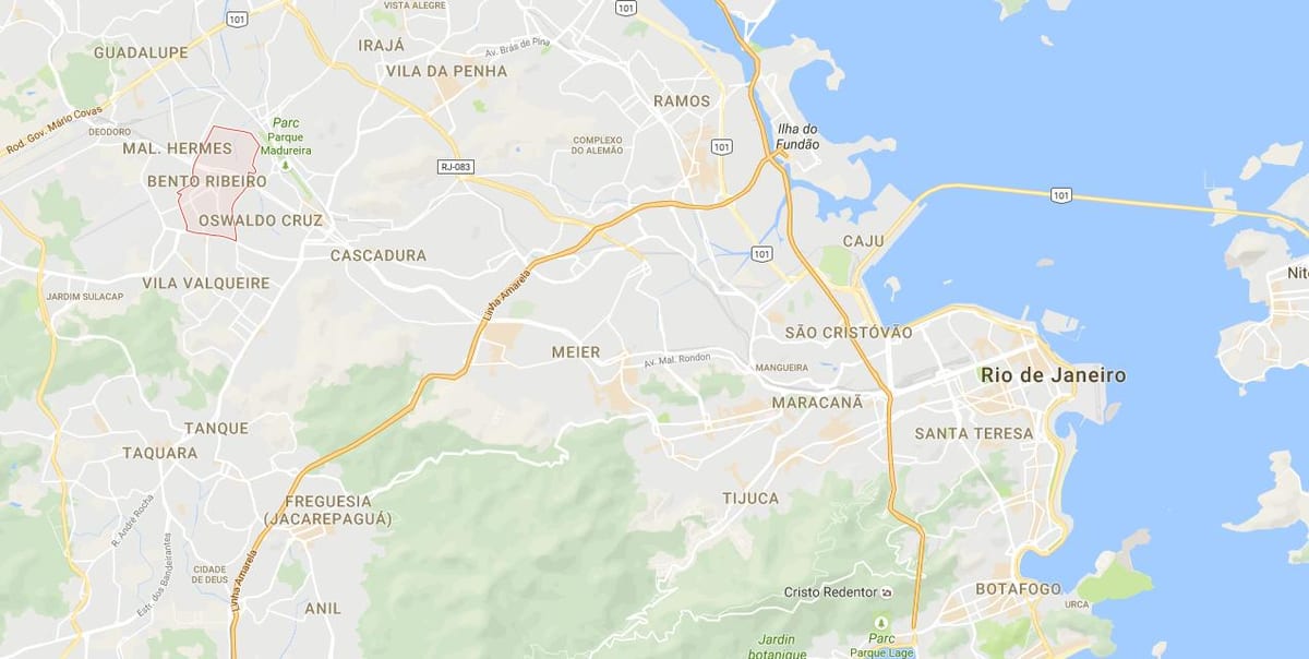 ನಕ್ಷೆ favela ಬೆಂಟ್ ಹಿಜ್ರಾ