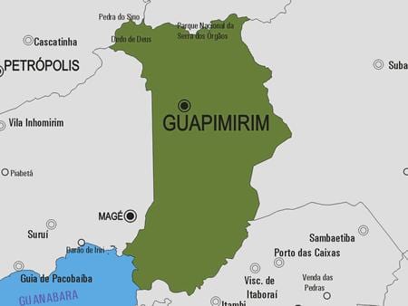 ನಕ್ಷೆ Guapimirim ಪುರಸಭೆ