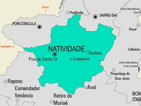 ನಕ್ಷೆ Natividade ಪುರಸಭೆ