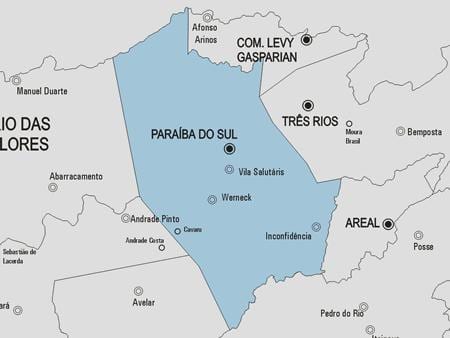 ನಕ್ಷೆ Paraíba do Sul ಪುರಸಭೆ