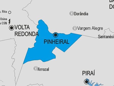 ನಕ್ಷೆ Pinheiral ಪುರಸಭೆ