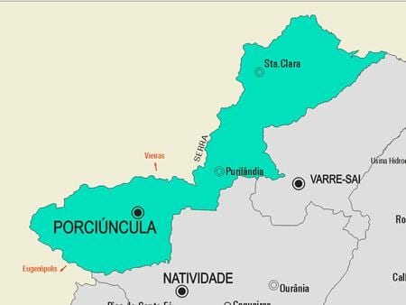 ನಕ್ಷೆ Porciúncula ಪುರಸಭೆ