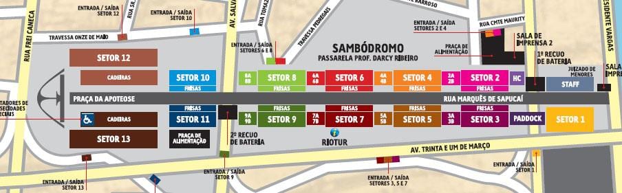 ನಕ್ಷೆ Sambódromo