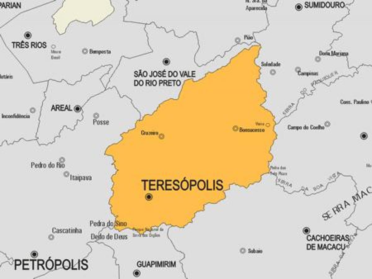 ನಕ್ಷೆ Teresópolis ಪುರಸಭೆ