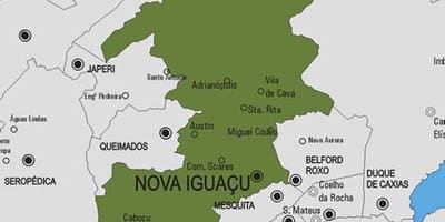 ನಕ್ಷೆ ನೋವಾ Iguaçu ಪುರಸಭೆ