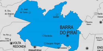 ನಕ್ಷೆ Barra do Piraí ಪುರಸಭೆ