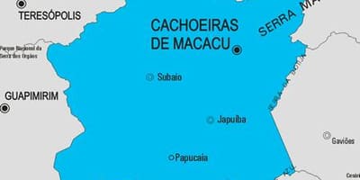ನಕ್ಷೆ Cachoeiras ಡಿ Macacu ಪುರಸಭೆ