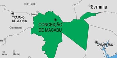 ನಕ್ಷೆ Conceição ಡಿ Macabu ಪುರಸಭೆ