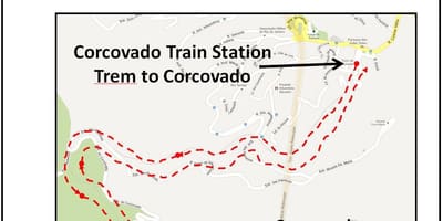 ನಕ್ಷೆ Corcovado ರೈಲು