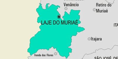 ನಕ್ಷೆ Laje ಮಾಡಲು Muriaé ಪುರಸಭೆ