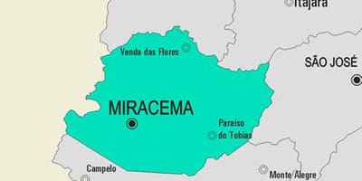 ನಕ್ಷೆ Miracema ಪುರಸಭೆ