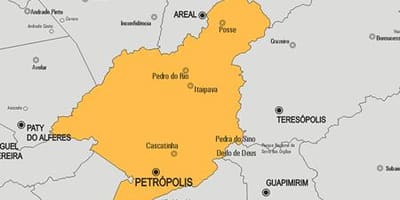 ನಕ್ಷೆ Petrópolis ಪುರಸಭೆ